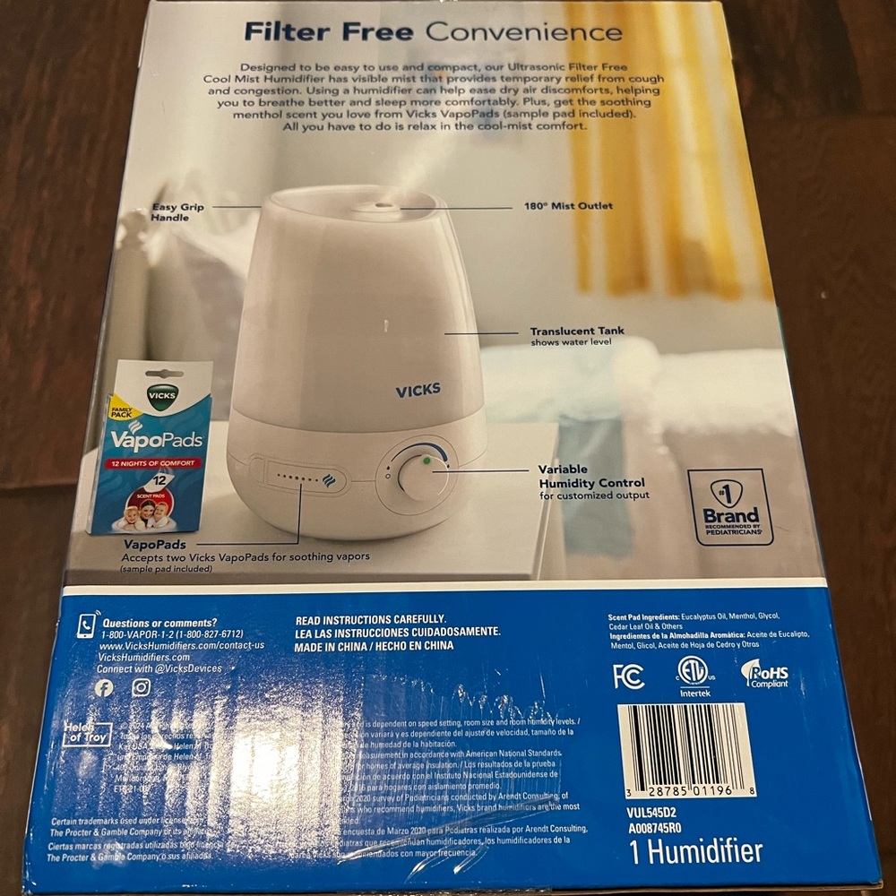 Vicks Filter Free Cool Mist Humidifier - Picture 4 of 5